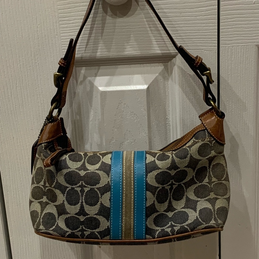 Authentic coach denim small bag